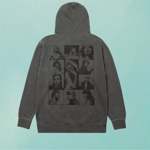 Taylor swift Eras Tout Charcoal Graphic Back Hoodie Sweatshirt - NWT never worn
